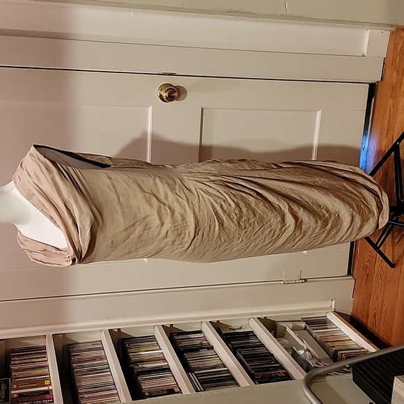 Allsaints Spitalfields Contour Dress in metallic Beige US 10 Japanese Cloth - Picture 7 of 13